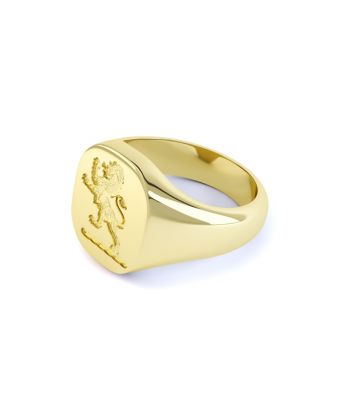 9ct Yellow Gold Cushion Heavy Weight Signet Ring