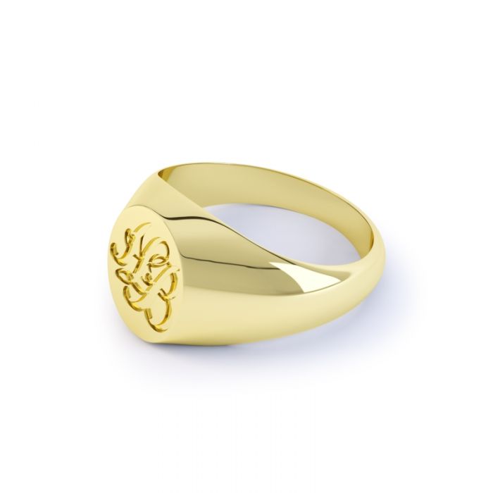 Custom 14ct Yellow Gold Oxford Oval Signet Ring - Hancocks
