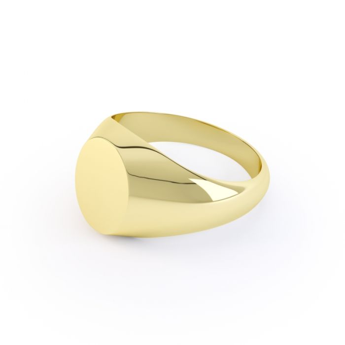 Custom 14ct Yellow Gold Oxford Oval Signet Ring - Hancocks