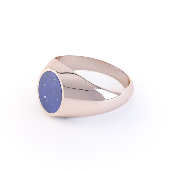 18ct Rose Gold Lapis Lazuli Oval Stone Set Signet Ring Hancocks